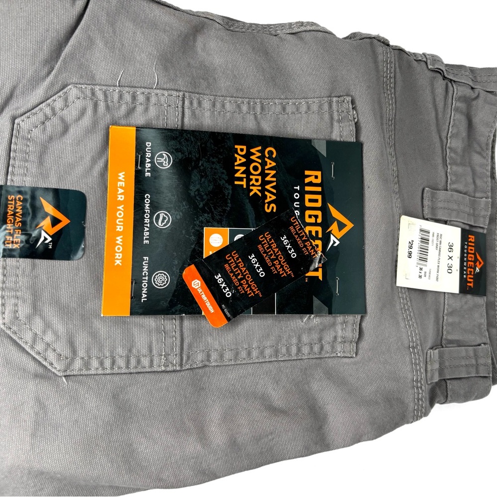 Ridgecut Men's Gray Canvas Work Pants